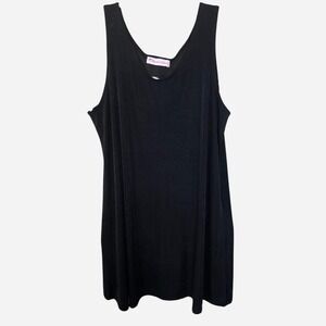 WOMENS RETRO 90'S BLACK PACIFIC BEACH "SLINKY‎ TYPE" TUNIC
